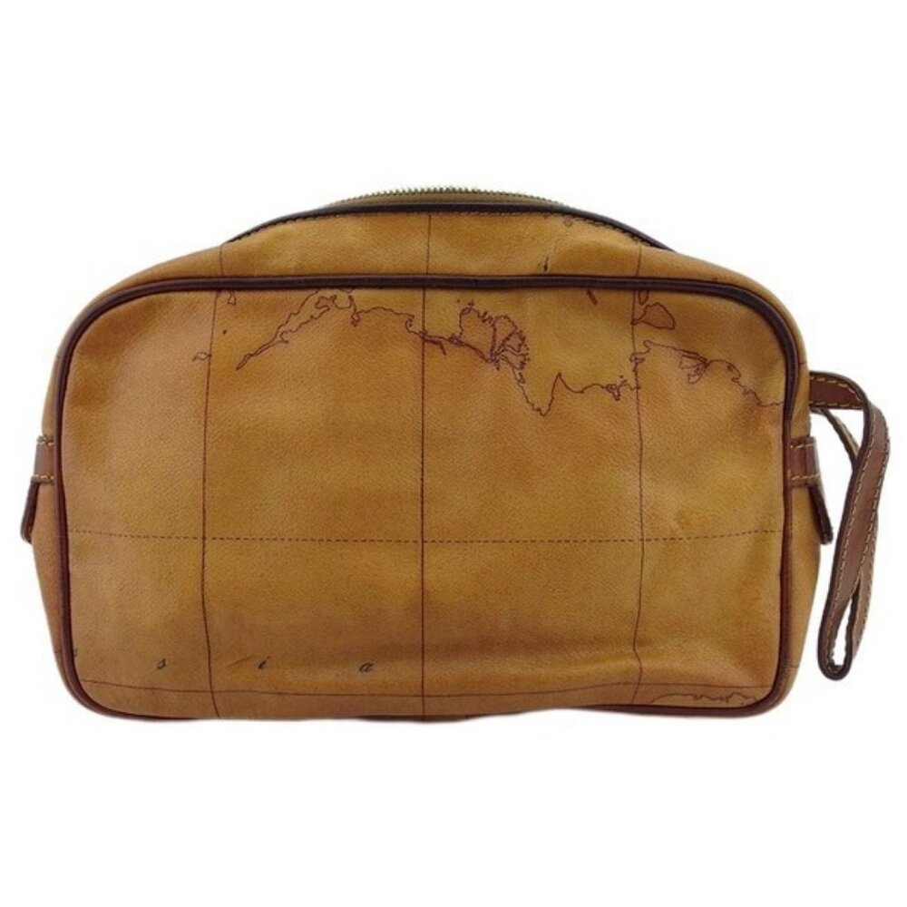 PRIMA CLASSE Clutch bag Beige Brown Green Women Authentic secondhand